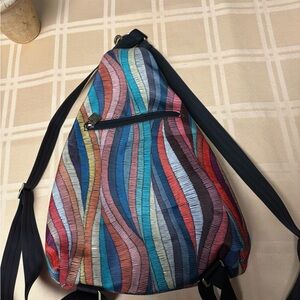 Colorful Striped Women's Butterfly Backpack
